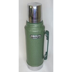 Aladdin STANLEY THERMOS Green Handle A-944DH Quart Stainless Steel Water Bottle